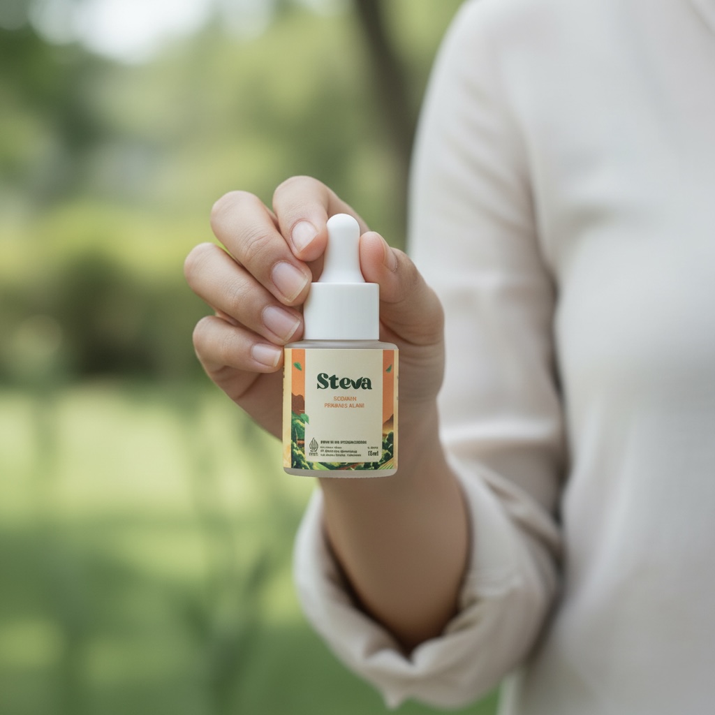 Pemanis alami STEVA di atas meja